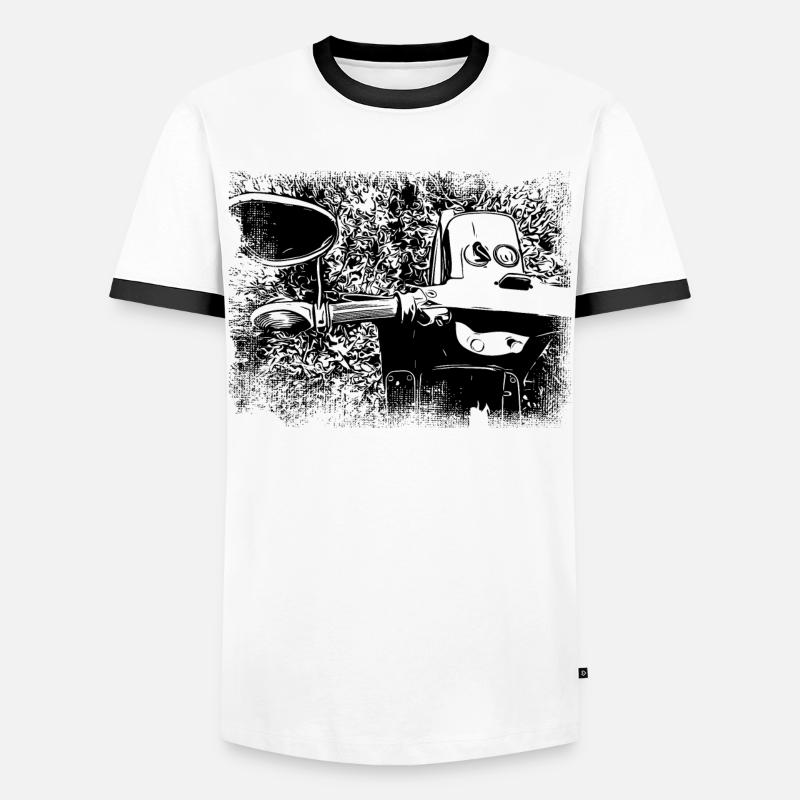 Simson Schwalbe - KR51 - Men's Ringer Shirt - white/black