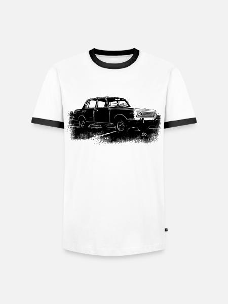 Wartburg P 353 - Men's Ringer Shirt - white/black