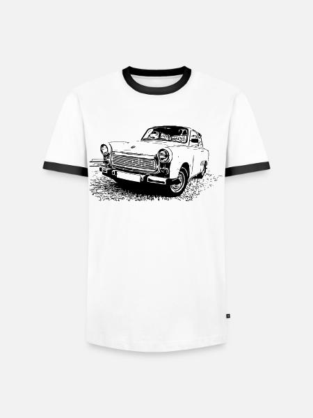  P 601 S - Men's Ringer Shirt - white/black