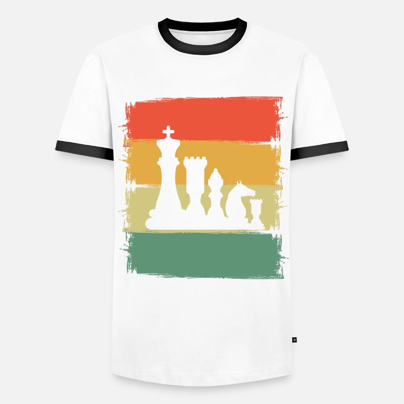 Chess - Men's Ringer Shirt - white/black