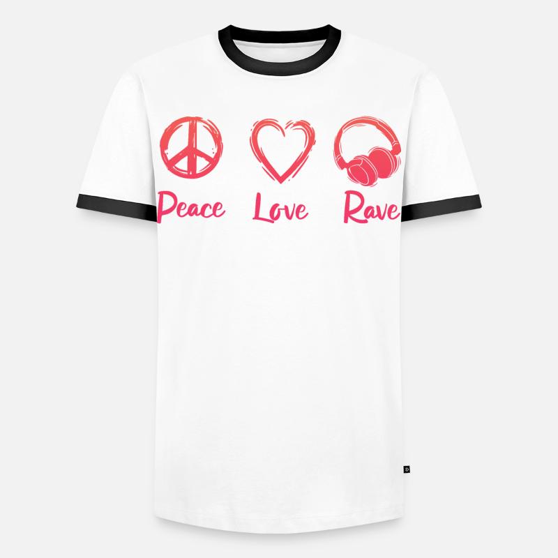 Rave Party - Men's Ringer Shirt - white/black