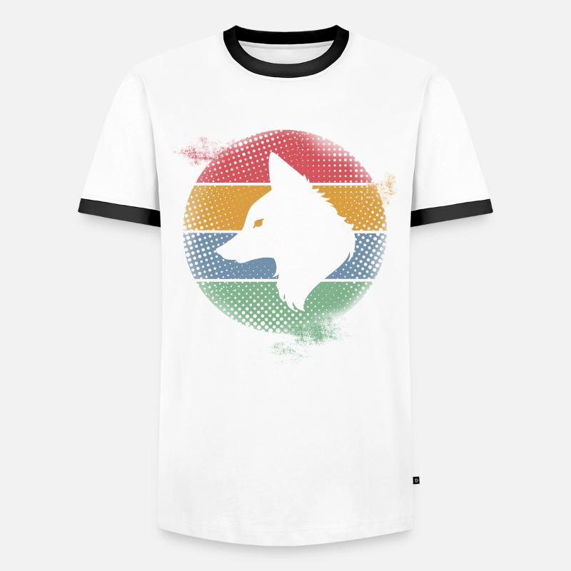 Fox - Men's Ringer Shirt - white/black