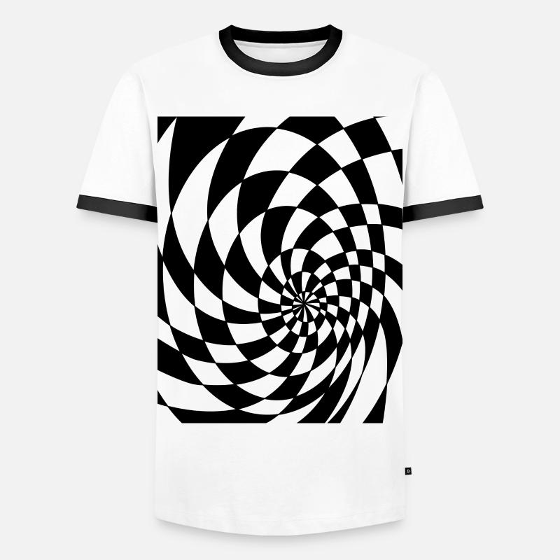 Psychedelic forms - Men's Ringer Shirt - white/black
