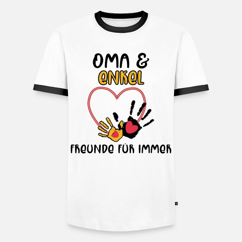 Großmutter Enkel Statement Oma - Männer Kontrast-T-Shirt - Weiß/Schwarz