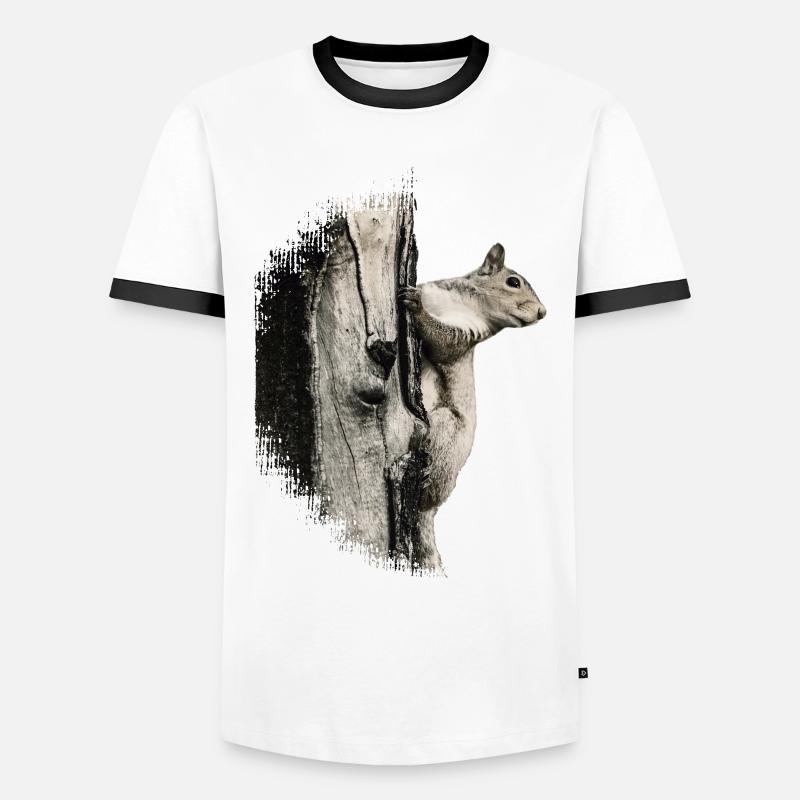 Squirrel - Men's Ringer Shirt - white/black