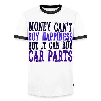 Auto Humorvoll Statement Autoliebhaber Mechaniker - Männer Kontrast-T-Shirt - Weiß/Schwarz - Vorne - AI Model Female 172 light (172cm) & AI Model Male 178 dark (178cm)