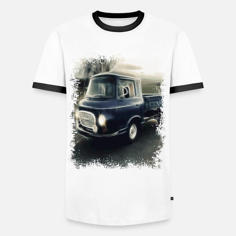 Barkas Pritsche - Männer Kontrast-T-Shirt - Weiß/Schwarz
