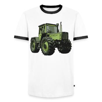 MB trac 1800 intercooler Traktor - Männer Kontrast-T-Shirt - Weiß/Schwarz - Vorne - AI Model Female 172 light (172cm) & AI Model Male 178 dark (178cm)