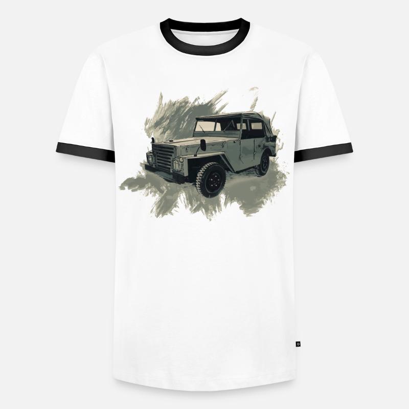 P-2-M - Men's Ringer Shirt - white/black