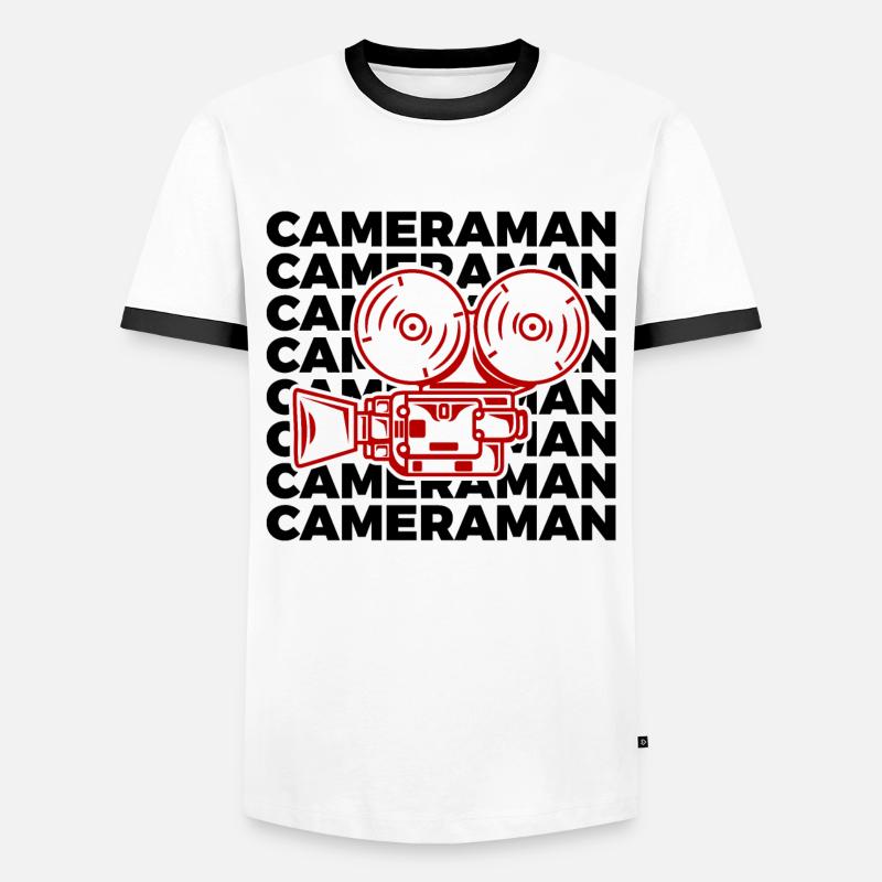 Cameraman - Men's Ringer Shirt - white/black