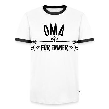 Großmutter Oma Alte Frau Statement Glückwunsch - Männer Kontrast-T-Shirt - Weiß/Schwarz - Vorne - AI Model Female 172 light (172cm) & AI Model Male 178 dark (178cm)