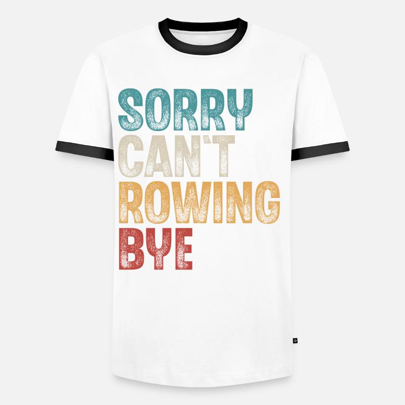 Rowing Rower Rowing Boat - Men's Ringer Shirt - white/black