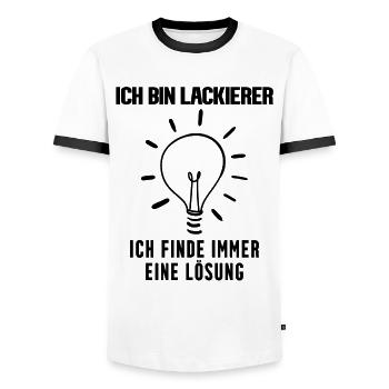 Lackierer Beruf Ausbildung - Männer Kontrast-T-Shirt - Weiß/Schwarz - Vorne - AI Model Female 172 light (172cm) & AI Model Male 178 dark (178cm)