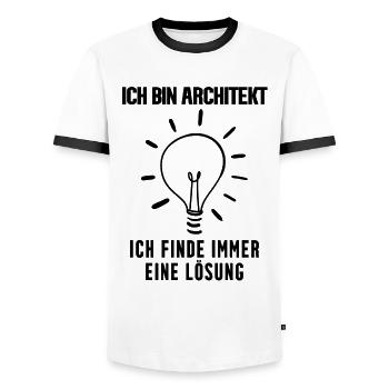 Architekt Beruf Ausbildung - Männer Kontrast-T-Shirt - Weiß/Schwarz - Vorne - AI Model Female 172 light (172cm) & AI Model Male 178 dark (178cm)