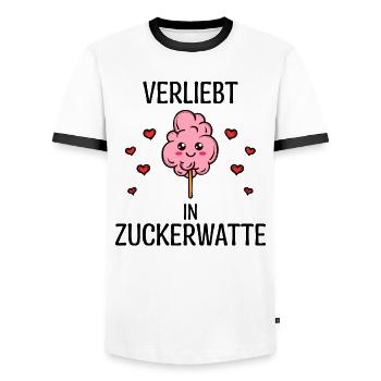 Süßigkeiten Statement Bonbon Zucker Nachspeise - Männer Kontrast-T-Shirt - Weiß/Schwarz - Vorne - AI Model Female 172 light (172cm) & AI Model Male 178 dark (178cm)