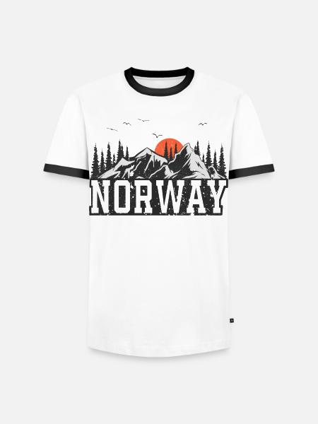 Norway - Men's Ringer Shirt - white/black