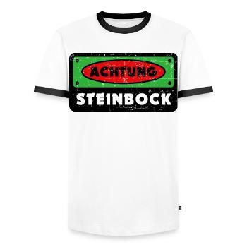 Steinbock Astrologie Tierkreis Statement Gezeiten - Männer Kontrast-T-Shirt - Weiß/Schwarz - Vorne - AI Model Female 172 light (172cm) & AI Model Male 178 dark (178cm)