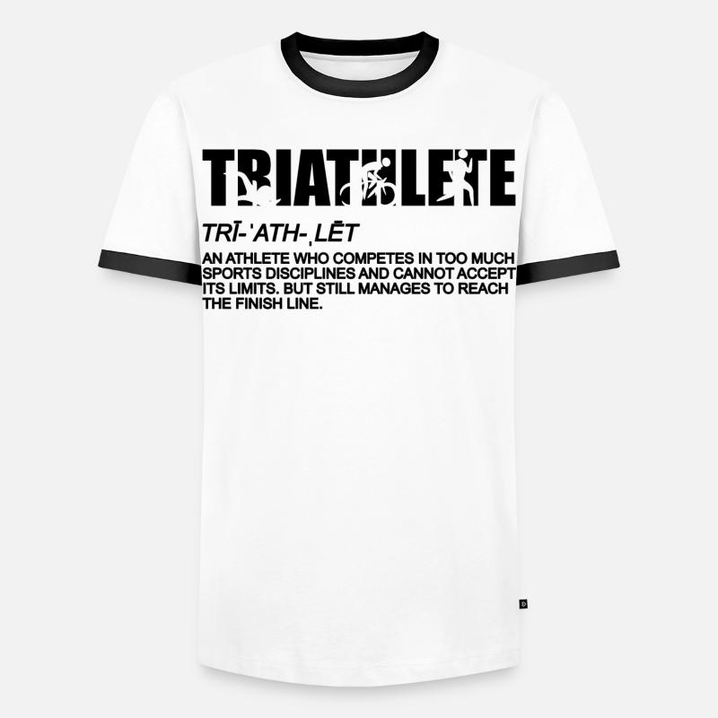 Triathlon Definition - Men's Ringer Shirt - white/black