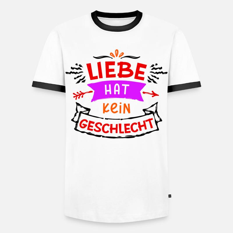 Lgbt Gleichgeschlechtliche Partnerschaft Statement - Männer Kontrast-T-Shirt - Weiß/Schwarz