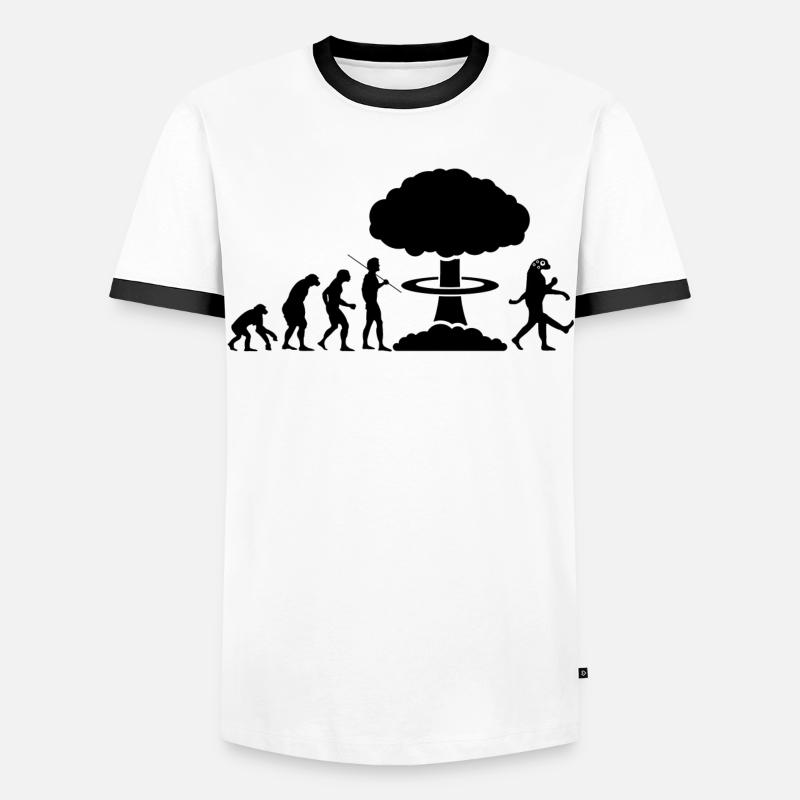 Radioactive evolution - Men's Ringer Shirt - white/black
