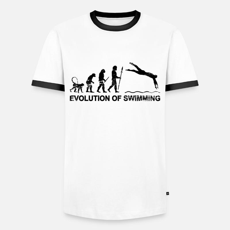 Float Evolution - Men's Ringer Shirt - white/black