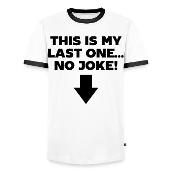 Déclaration de ventre de bébé enceinte Bonheur familial Maman - T-shirt contrasté Homme - blanc/noir - Devant - AI Model Female 172 light (172cm) & AI Model Male 178 dark (178cm)