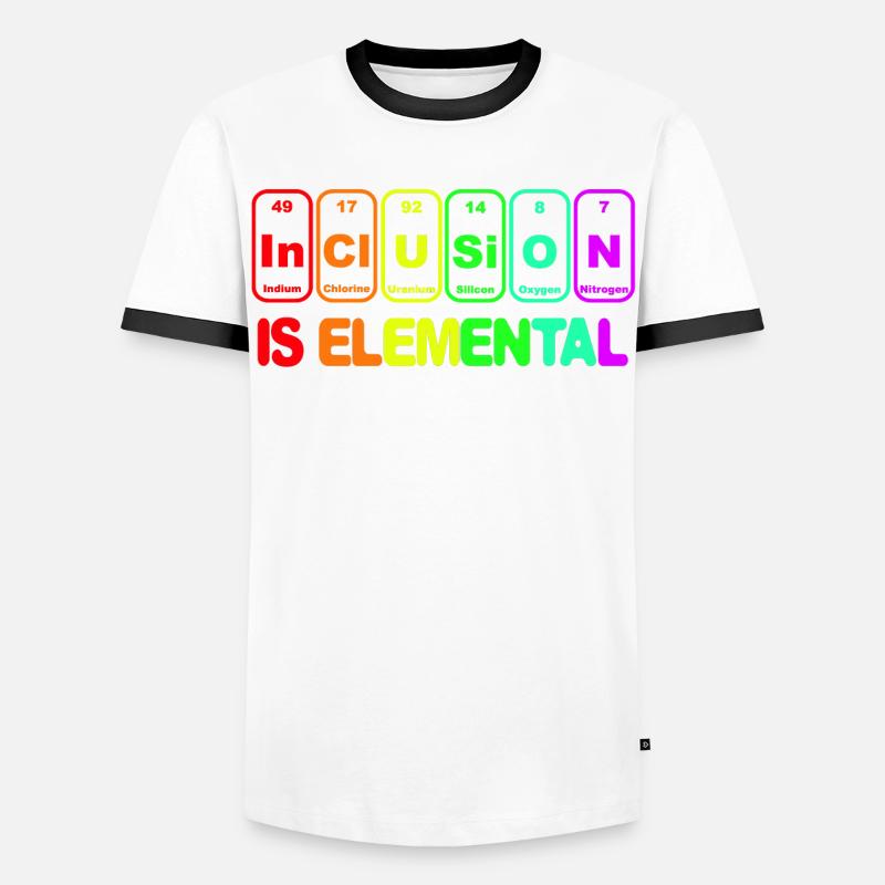 Inclusion is elementary # - Men's Ringer Shirt - white/black