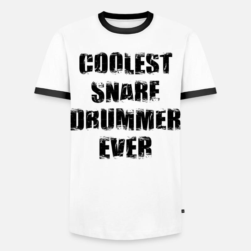 Snarling drummer - Men's Ringer Shirt - white/black