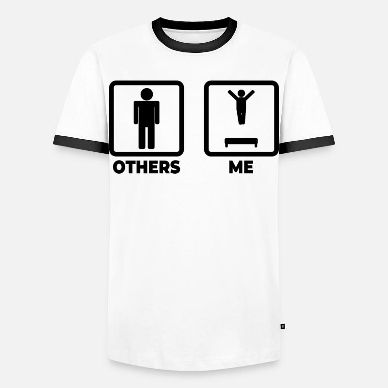 Trampoline Jumping Schedule - Men's Ringer Shirt - white/black