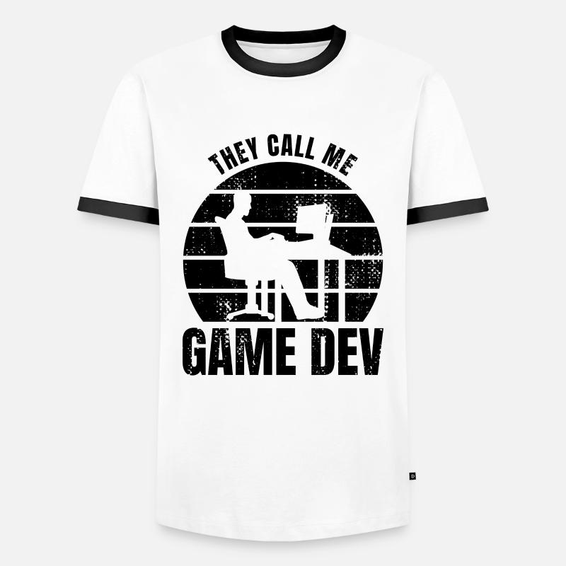 Game Developer - Männer Kontrast-T-Shirt - Weiß/Schwarz