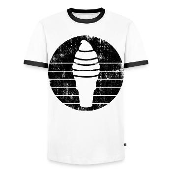 Cornet - Men's Ringer Shirt - white/black - Front - AI Model Female 172 light (172cm) & AI Model Male 178 dark (178cm)