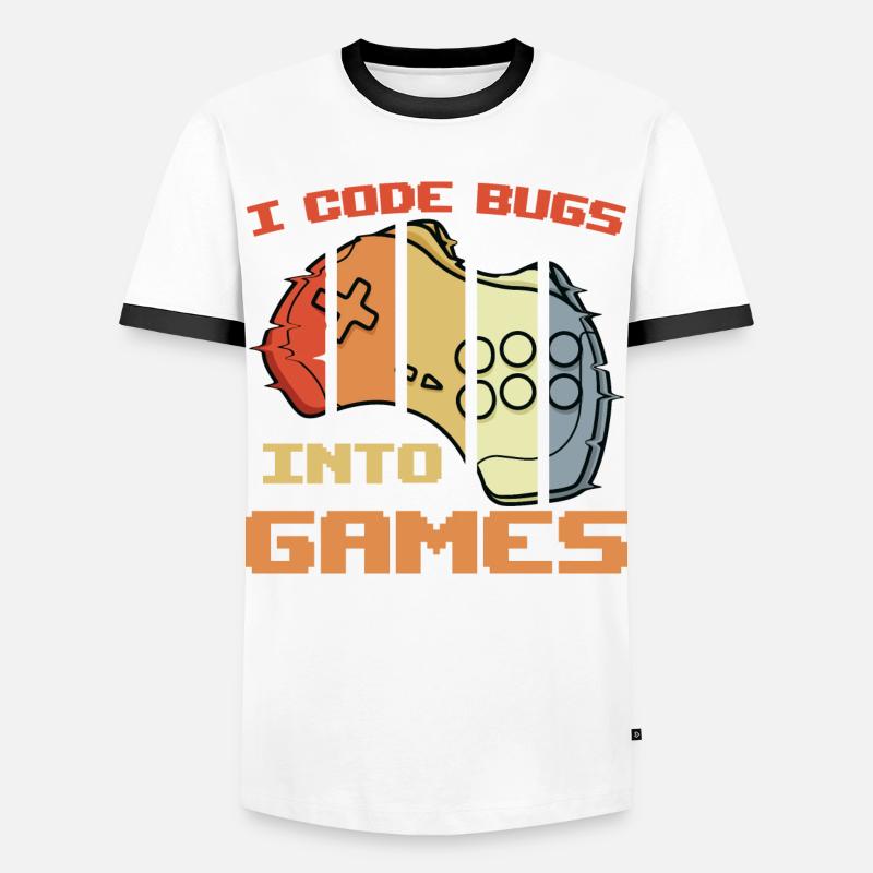 Game programmer joke - Men's Ringer Shirt - white/black