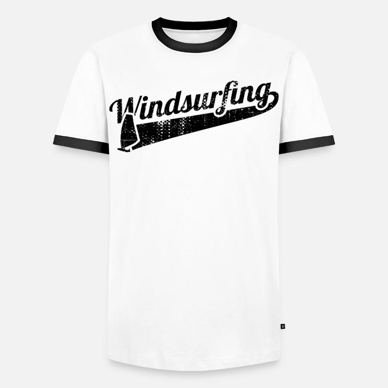 Windsurfing - Men's Ringer Shirt - white/black