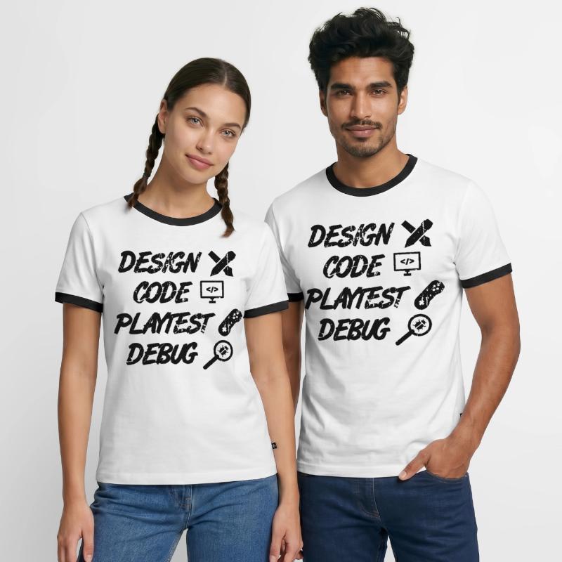Design Code Playtest Debug Men's Ringer Shirt