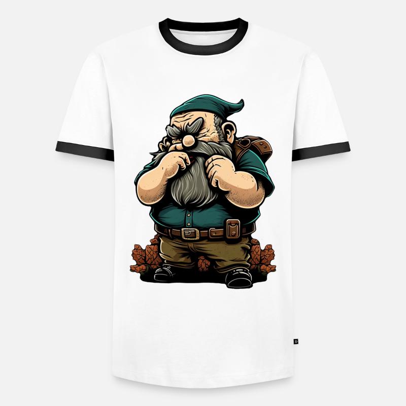 Capricious dwarf - Men's Ringer Shirt - white/black