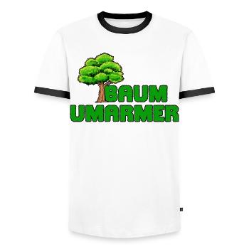 Umwelt Baum Mutter Natur Statement Naturschutz - Männer Kontrast-T-Shirt - Weiß/Schwarz - Vorne - AI Model Female 172 light (172cm) & AI Model Male 178 dark (178cm)
