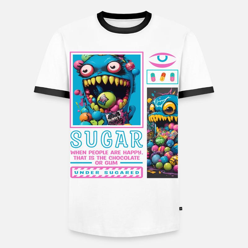Candy Monsters - Men's Ringer Shirt - white/black