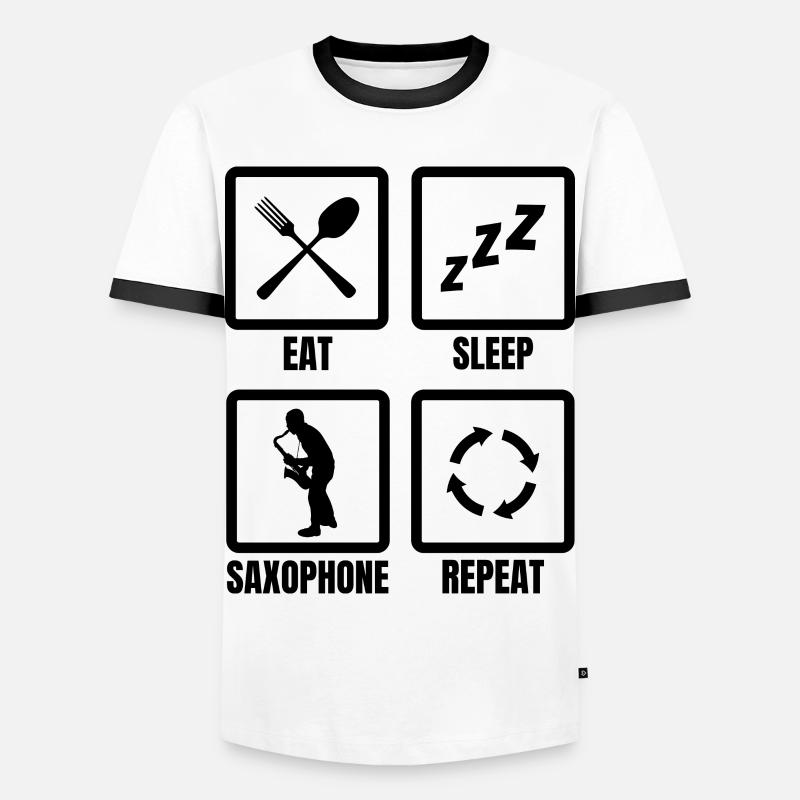 Saxophonists Schedule - Men's Ringer Shirt - white/black
