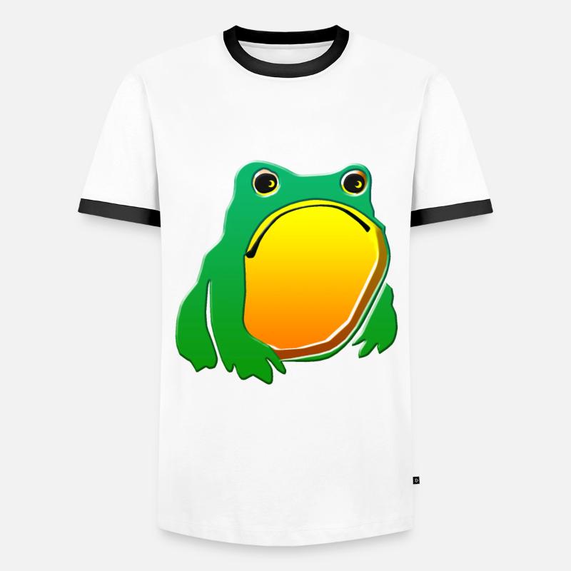 Grenouille - T-shirt contrasté Homme - blanc/noir