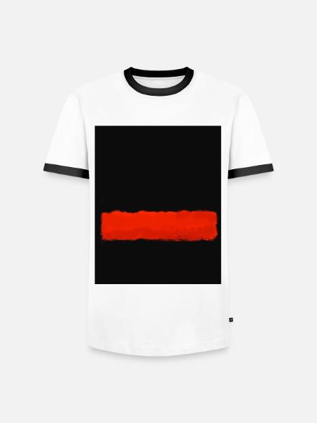 Rothko-Stil in digitalen Farben - Männer Kontrast-T-Shirt - Weiß/Schwarz
