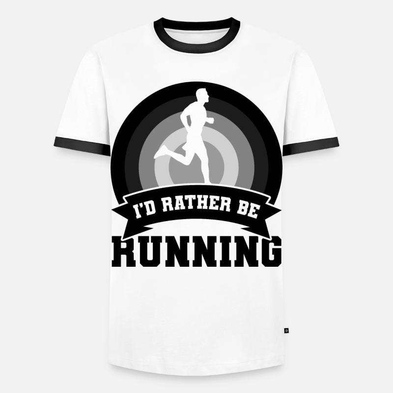 Funny runner joke - Men's Ringer Shirt - white/black