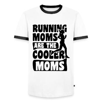 Laufende Mutter - Männer Kontrast-T-Shirt - Weiß/Schwarz - Vorne - AI Model Female 172 light (172cm) & AI Model Male 178 dark (178cm)