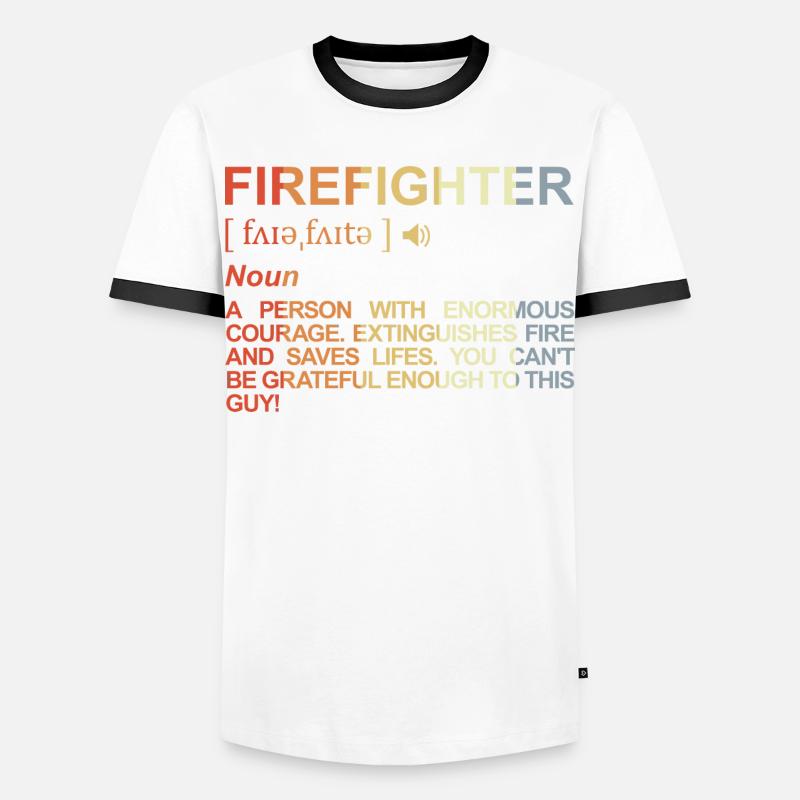 Firefighter Term - Men's Ringer Shirt - white/black