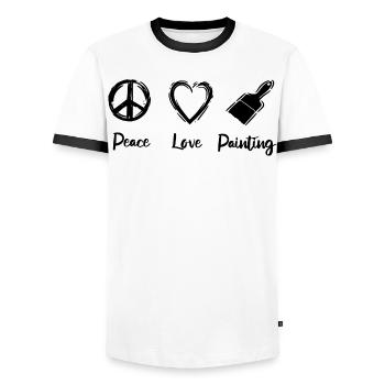 Painters and varnishers - Men's Ringer Shirt - white/black - Front - AI Model Female 172 light (172cm) & AI Model Male 178 dark (178cm)