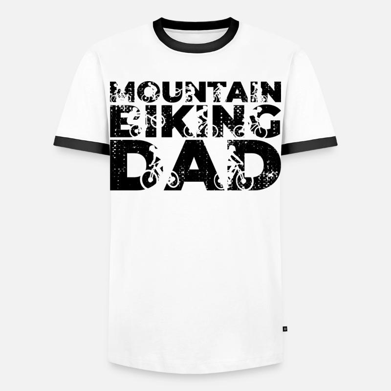 Mountain Biking Dad - Men's Ringer Shirt - white/black