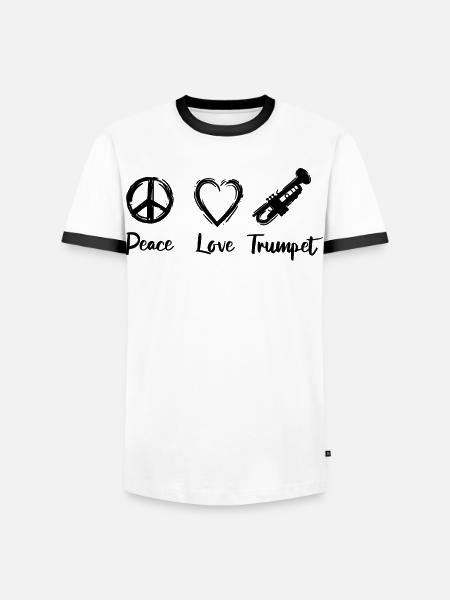 J’adore la trompette - T-shirt contrasté Homme - blanc/noir