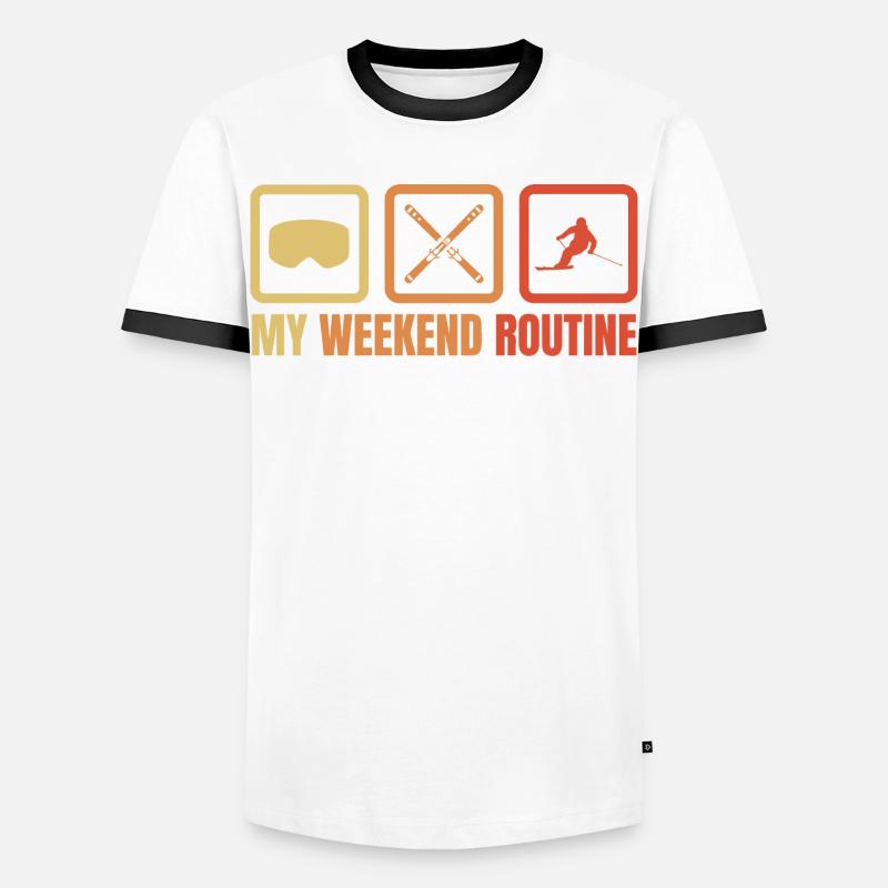 Fun Ski Weekend - Men's Ringer Shirt - white/black