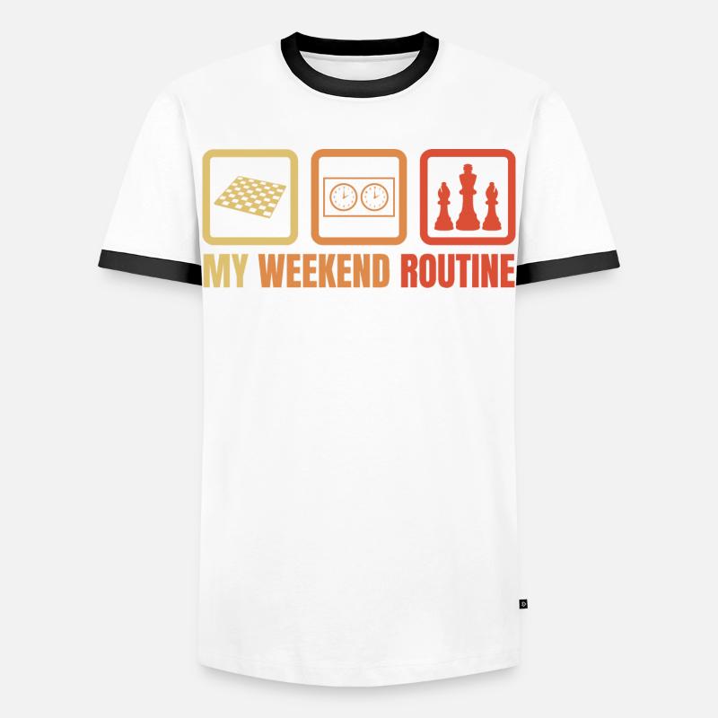 Chess Weekend - Men's Ringer Shirt - white/black