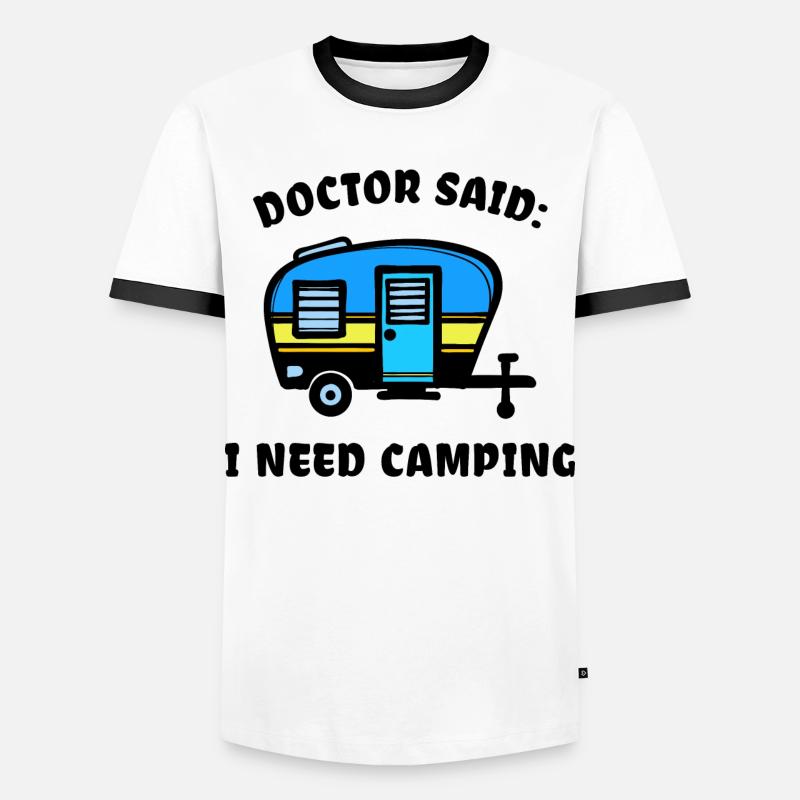Camper Camping Wohnmobil Statement Wanderer - Männer Kontrast-T-Shirt - Weiß/Schwarz