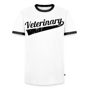 Tierarzt - Männer Kontrast-T-Shirt - Weiß/Schwarz - Vorne - AI Model Female 172 light (172cm) & AI Model Male 178 dark (178cm)